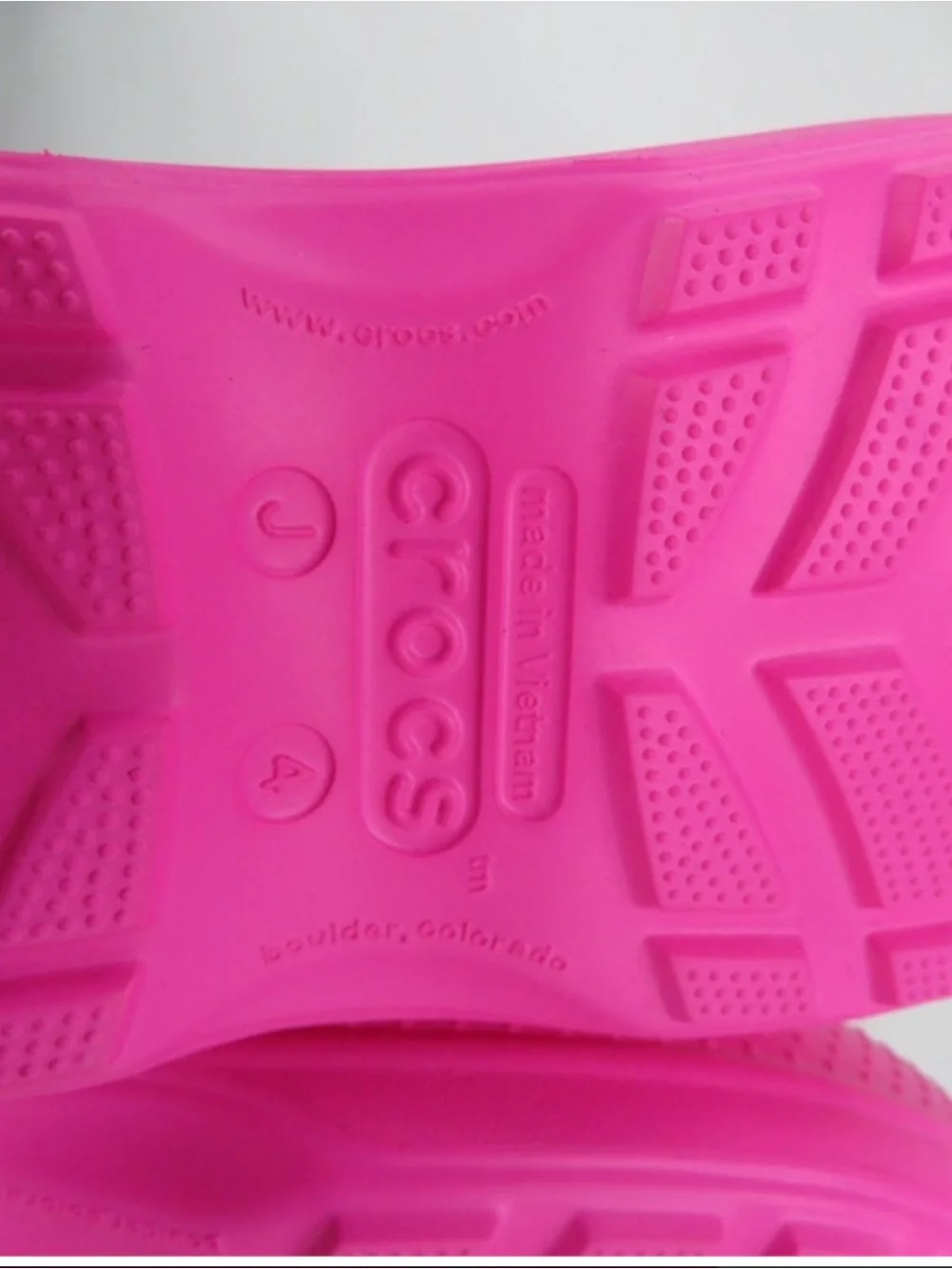 Crocs Kids Pink Rain Boots Size 4